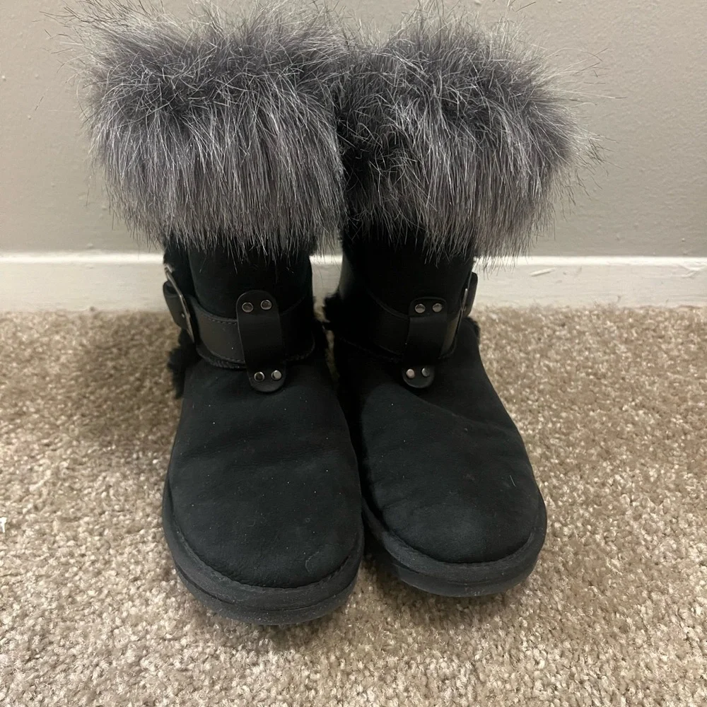 Australia Luxe Collective Tsar short black double faced sheepskin Boot 7 black